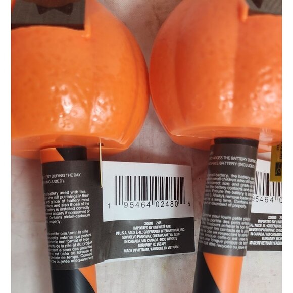 4 Scary Pumpkin Solar Stake Light Bundle - Spooky Halloween Decoration Set - Picture 3 of 5